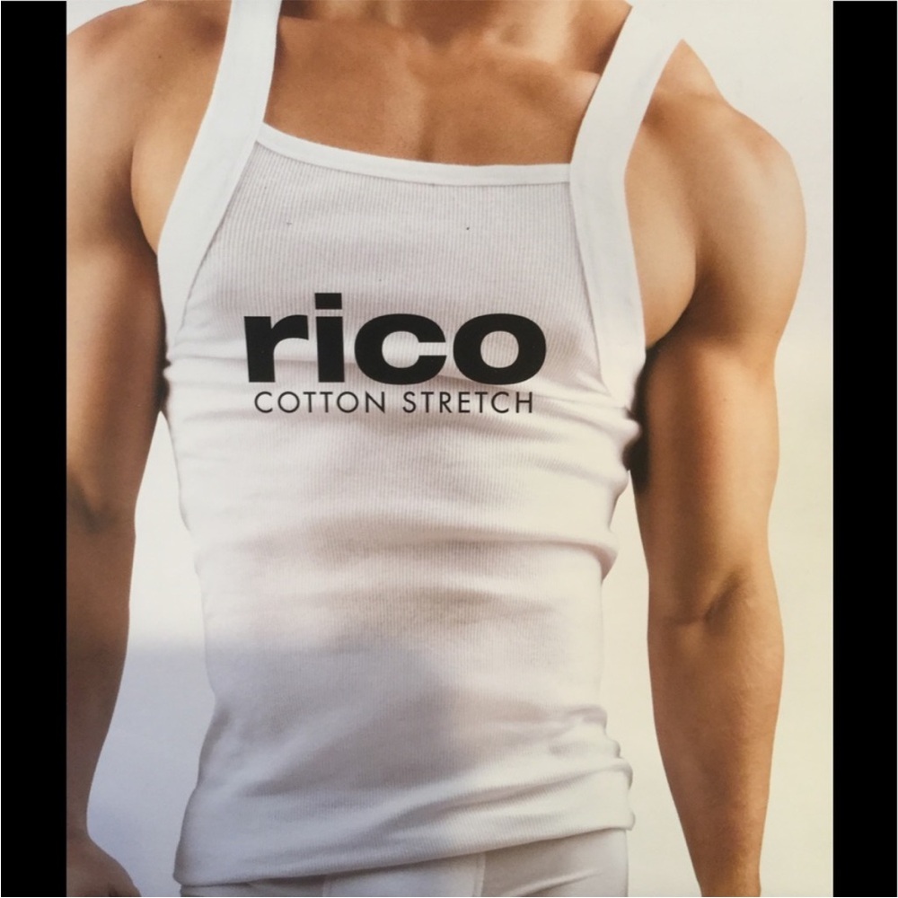 Rico’s Men's Black Cotton Stretch Tank Top Size M
